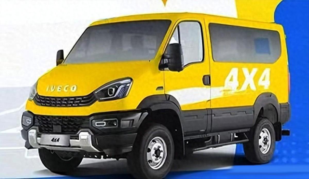依維柯4×4越野版曝光,外觀很硬朗,側滑門,搭載3.0T柴油動力